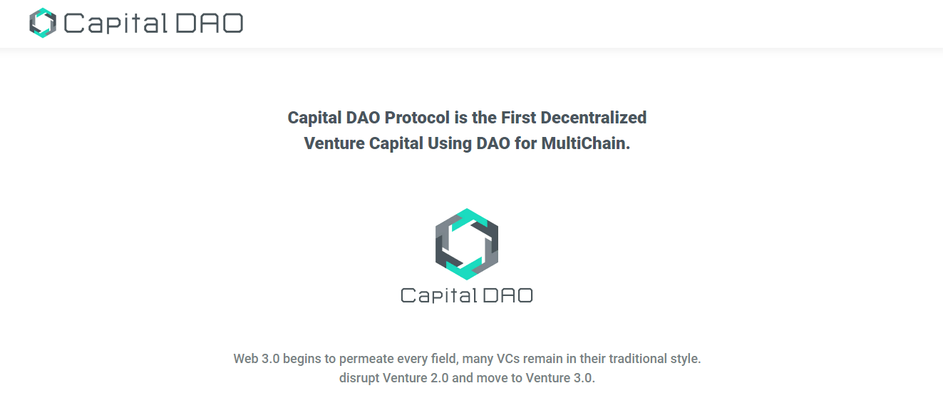 Capital DAO Protocol - a venture capital on the Ethereum blockchain