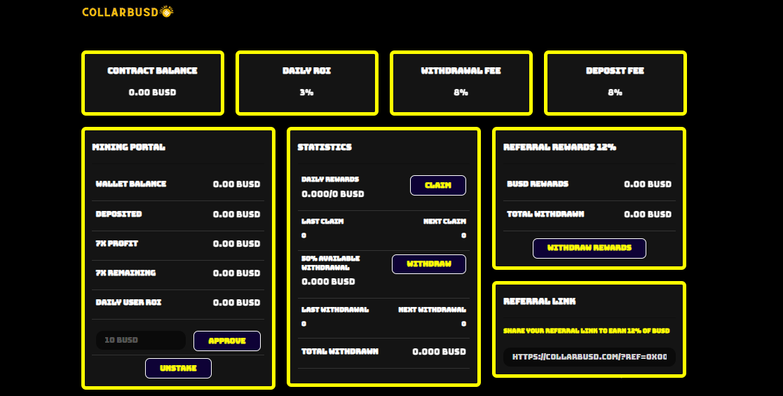 COLLAR BUSD - получайте ежедневные награды на блокчейне BNB Chain