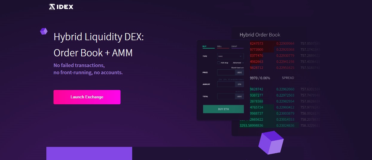 IDEX - a liquidity exchange on the blockchain