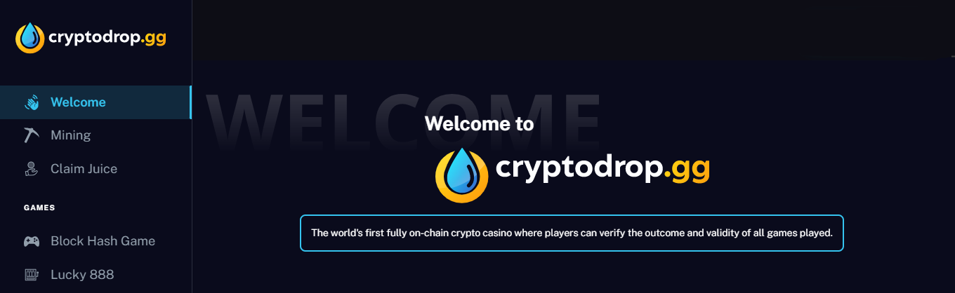 CryptoDrop - a gaming blockchain system