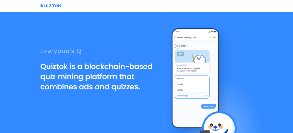 Quiztok - quizzes on the blockchain