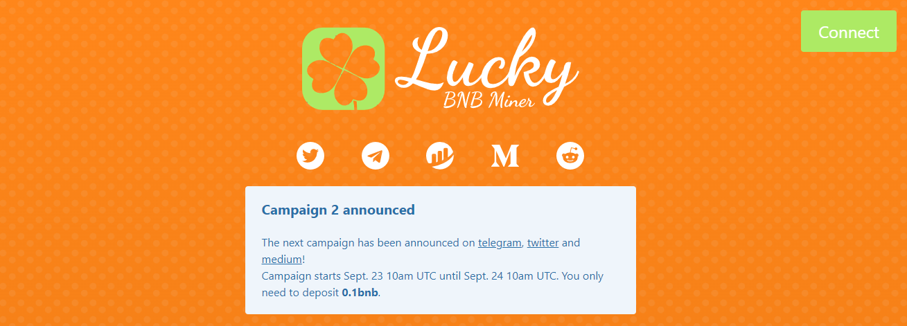 Lucky BNB Miner - заработок токенов через майнинг