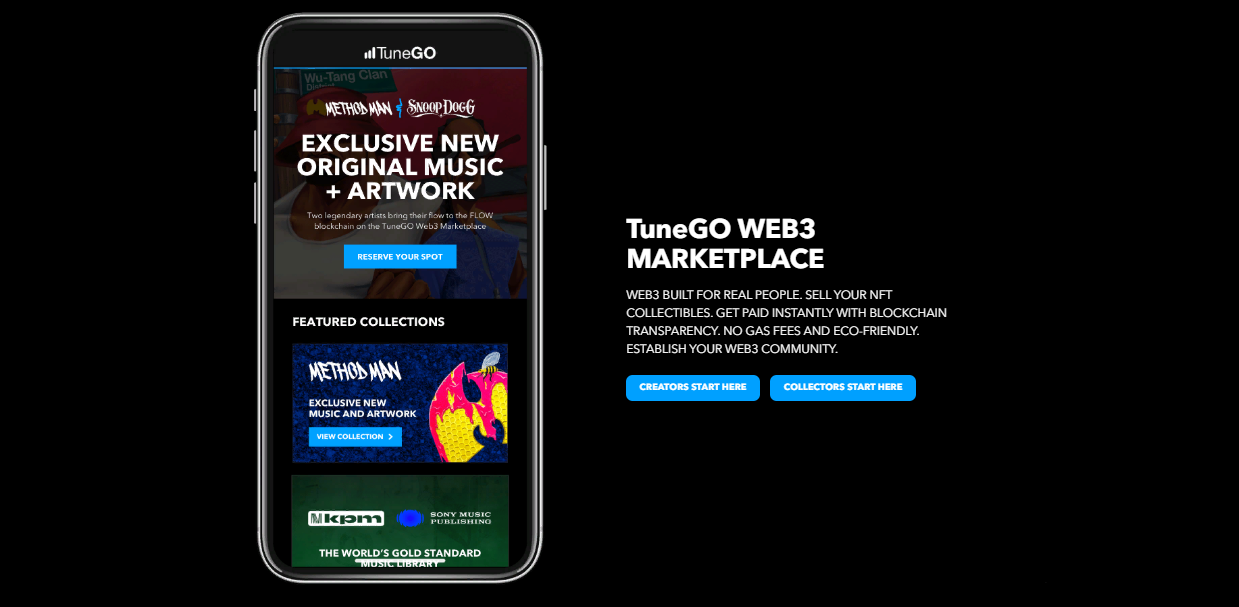 TuneGO - a platform for NFT creators and collectors