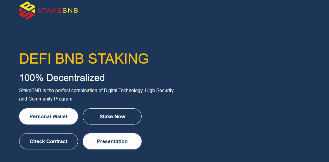 StakeBNB - ежедневные награды на блокчейне