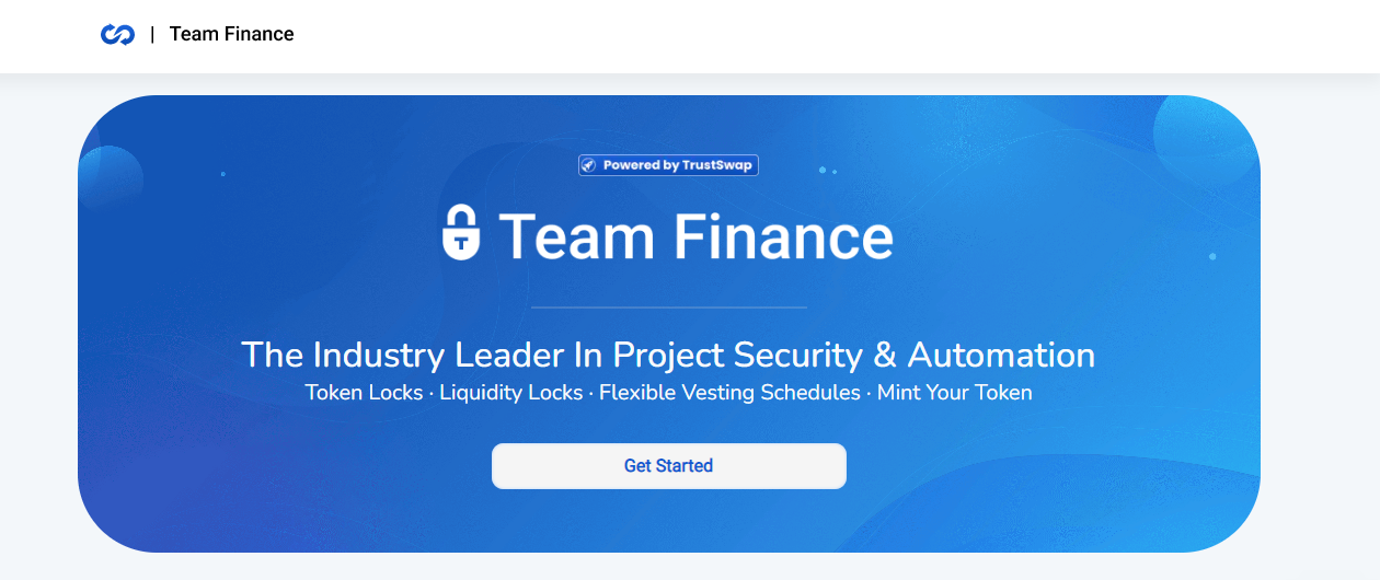 Team.Finance (powered by TrustSwap) - различные инструменты