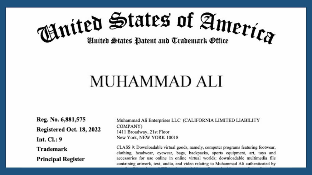 Trademark «Muhammad Ali»