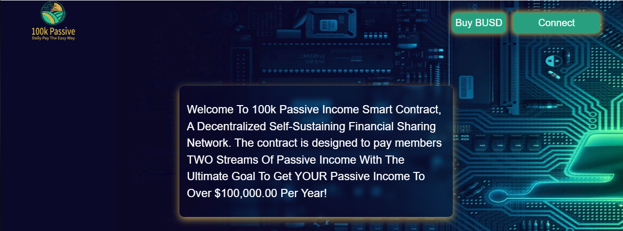 100k Passive - инвестиционный проект