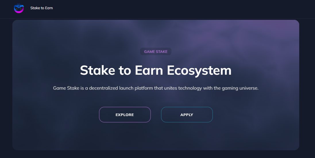 Game Stake - a game launch platform