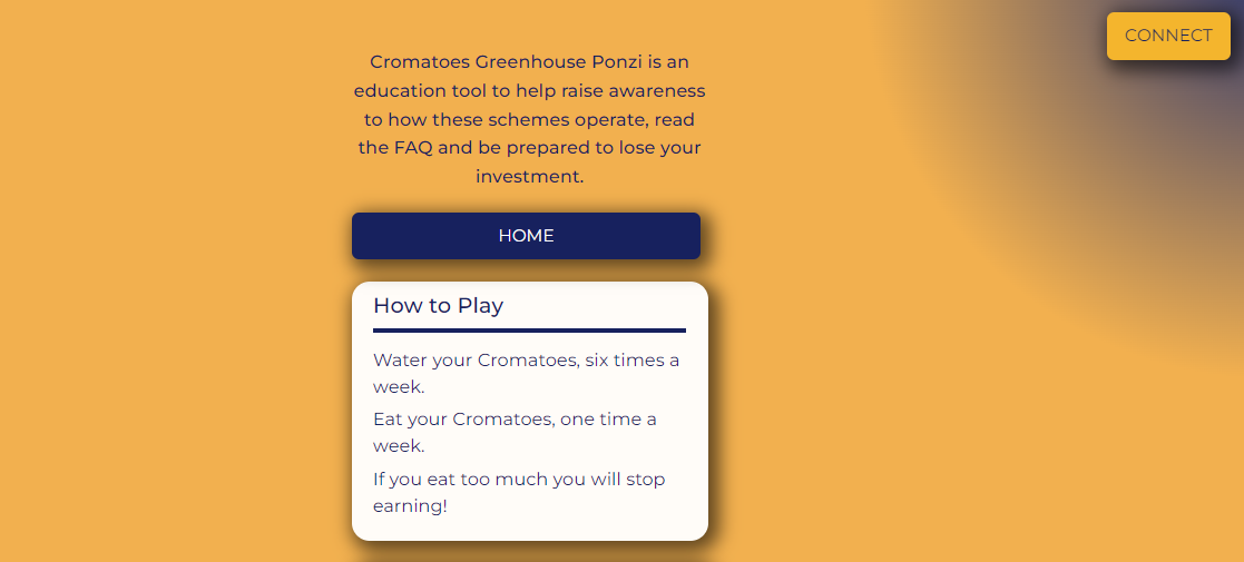 Cromatoes Greenhouse Ponzi