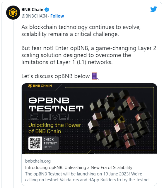 Optimism empowers Binance's BNB Chain with the introduction of a layer-2 testnet - news