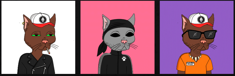 NFT-коллекция с названием Gutter Cat Gang