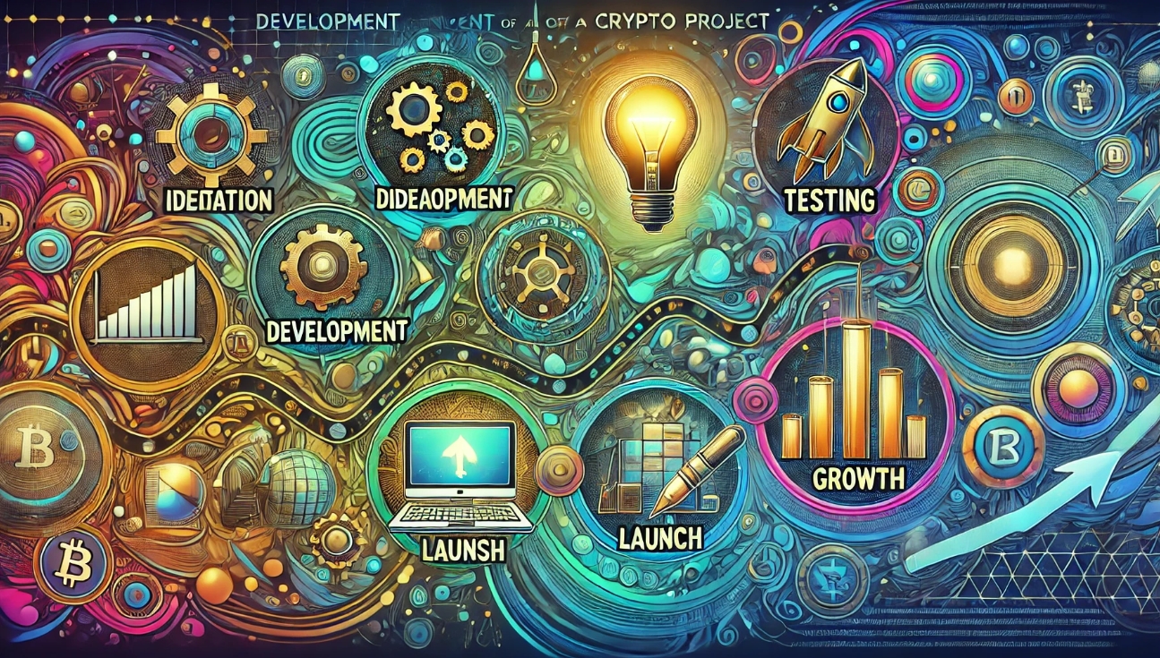 Stages of development of the crypto project