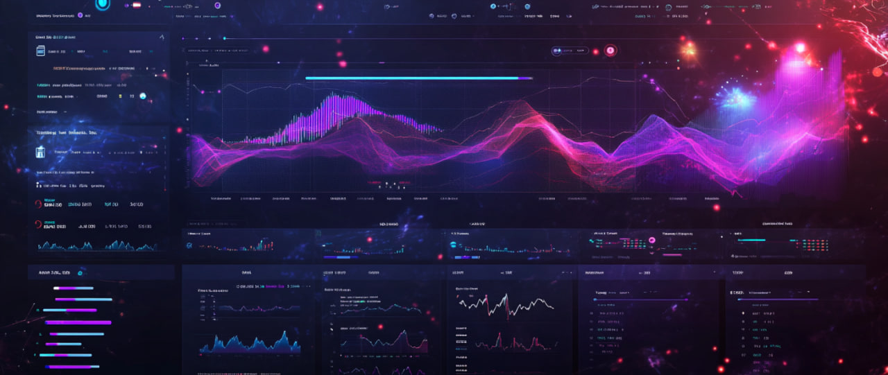 Visualization of the cryptocurrency market with analytical data