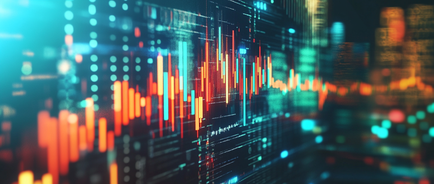 Cryptocurrency chart and trader without facial details, market analysis