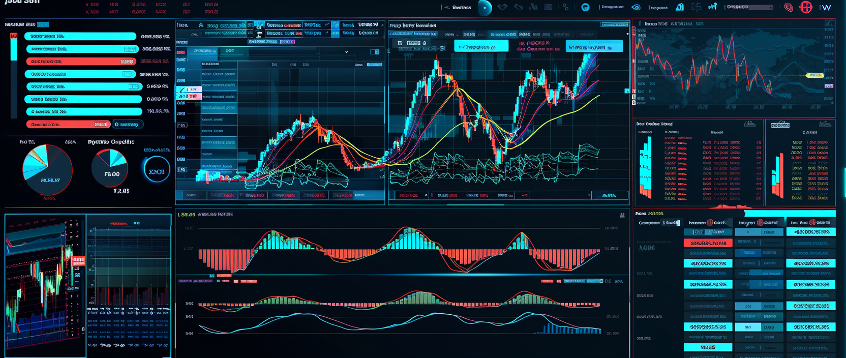 Cryptocurrency chart against the background of a trading terminal interface