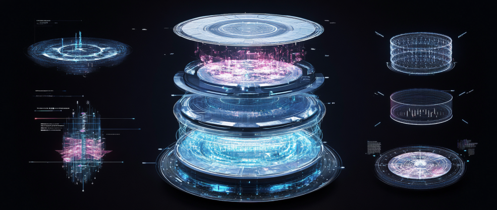 Technical structure of Tectum blockchain with three data processing layers