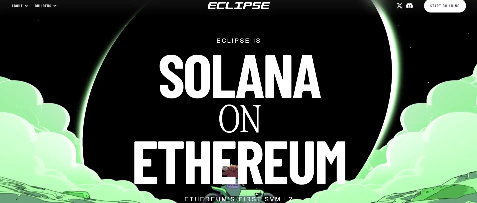 Solana and Ethereum merging for the Eclipse project in a purple palette