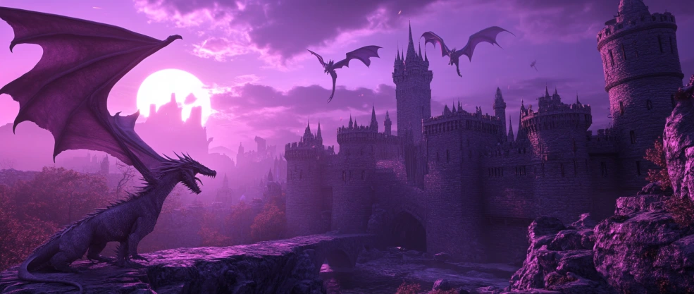 Magical glow and dragons in the world of Lord of Dragons