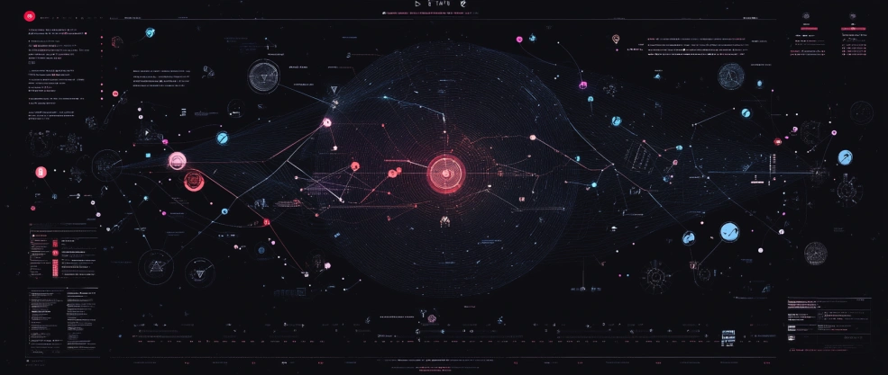 Graphical visualization of TITAN blockchain operations with nodes and transactions