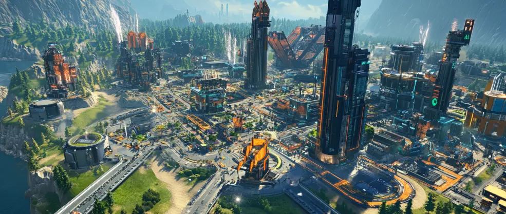 Chain of Legends city with mines, buildings, and expanding territories