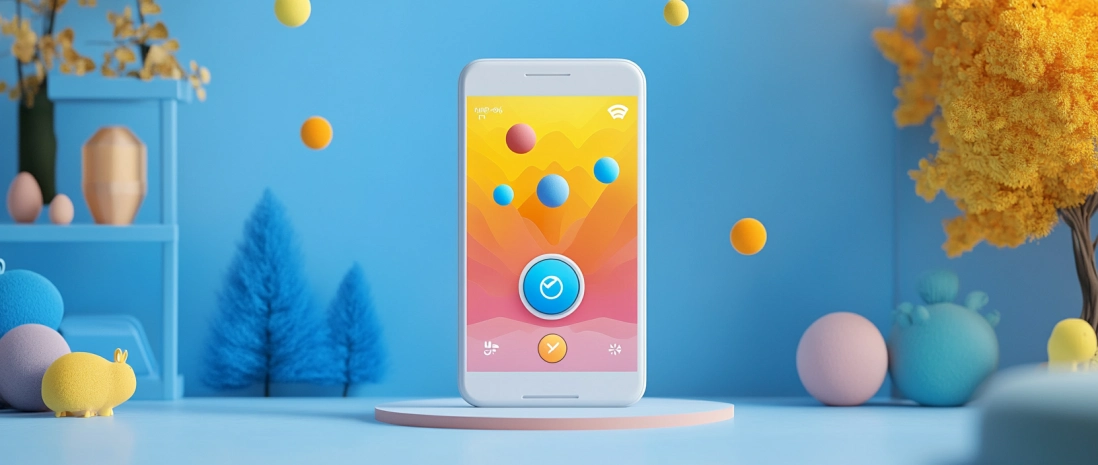 Игровой процесс в Telegram-игре Color Tap с очками и касаниями