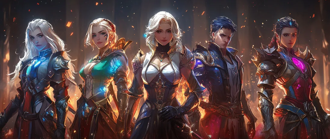Hero selection interface in Clash Warriors before battle