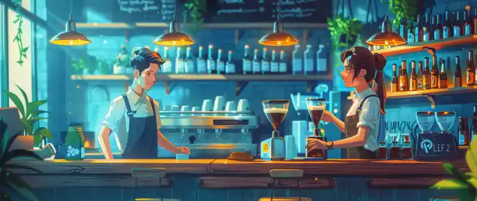 Геймплей симулятора чайного кафе BobaTea