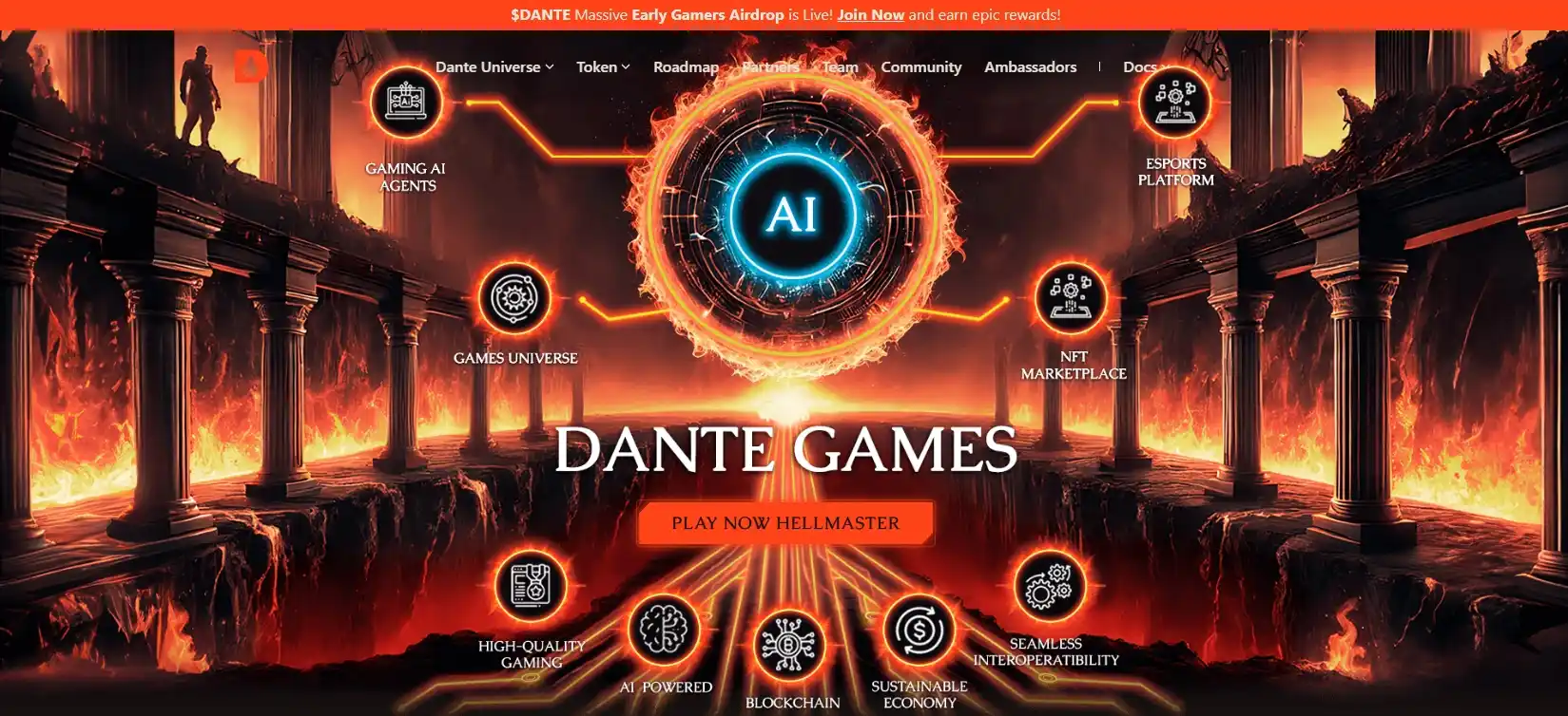 Dante Games gaming portal