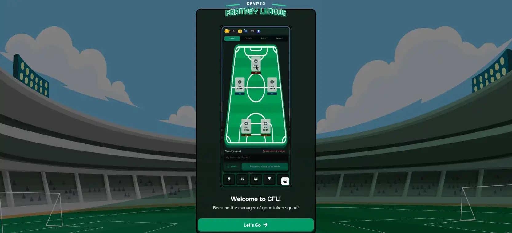 Crypto Fantasy League platform