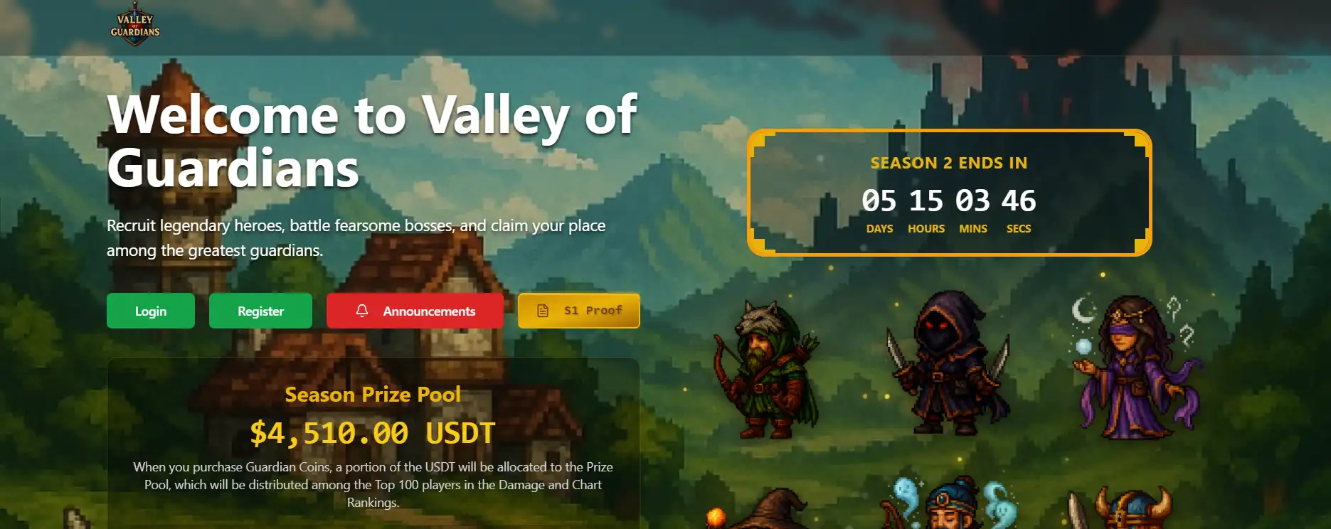 Valley of Guardians — это блокчейн-игра формата Play-to-Earn