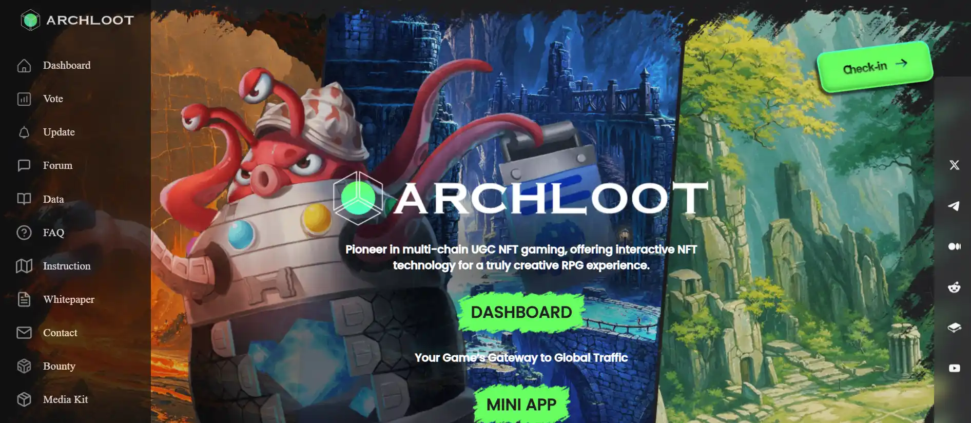 ArchLoot — это Web3-игра, объединяющая механики RPG, NFT