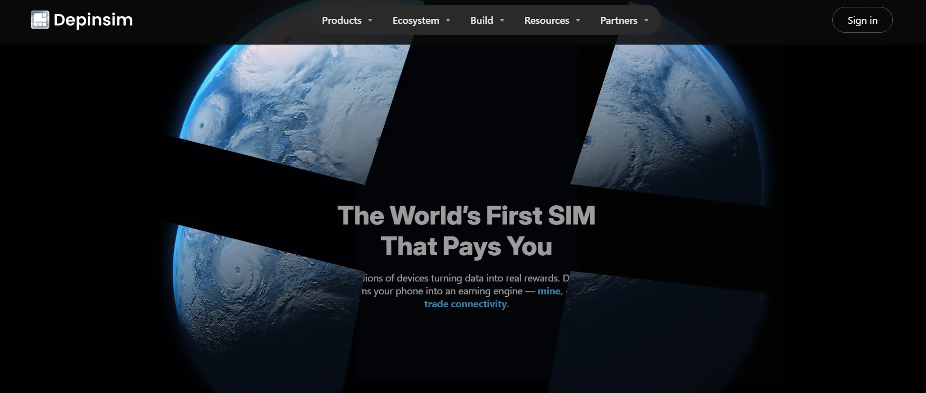 Depinsim - децентрализованная мобильная структура