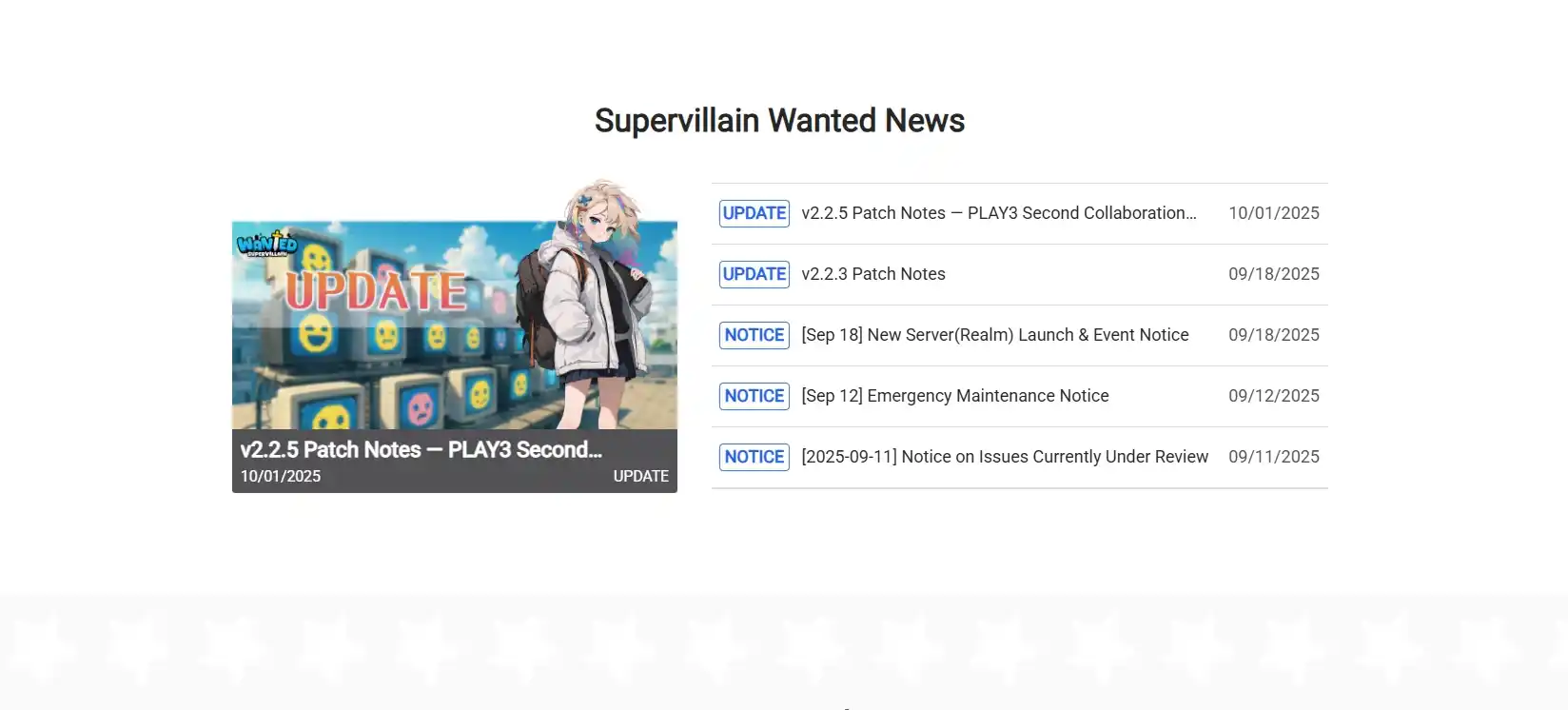 Supervillain Wanted Game