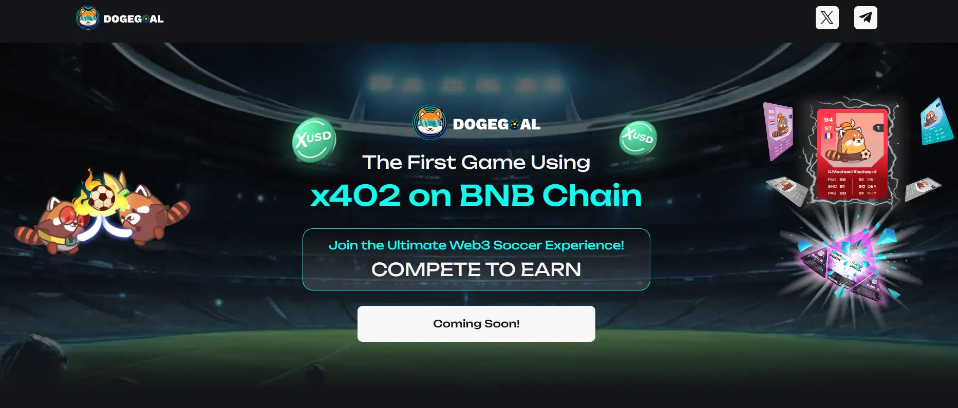 DogeGoal AI — GameFi with NFTs and Web3 mechanics